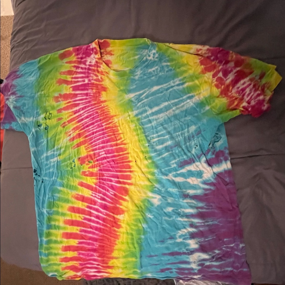 Large tie-dye shirt with holes